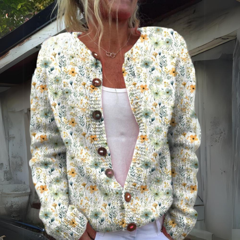 Talia™ | Cardigan With Floral Print