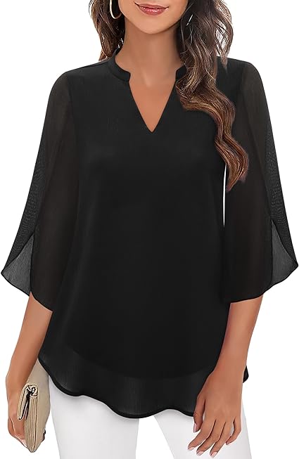 Tess | Double Layers Chiffon Blouse