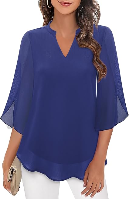 Tess | Double Layers Chiffon Blouse