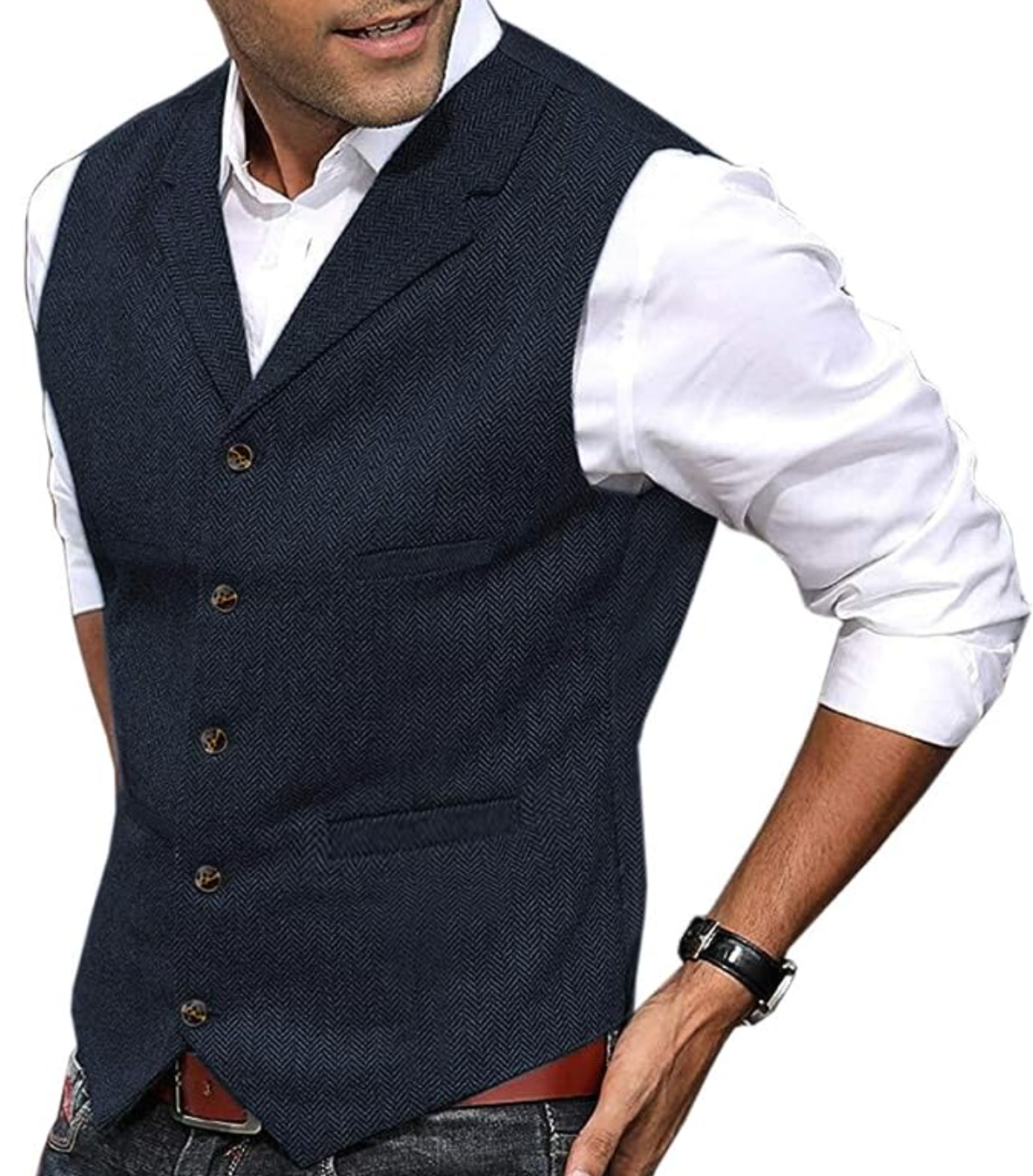 Jake | Men's Casual  Waistcoat | Buttoned