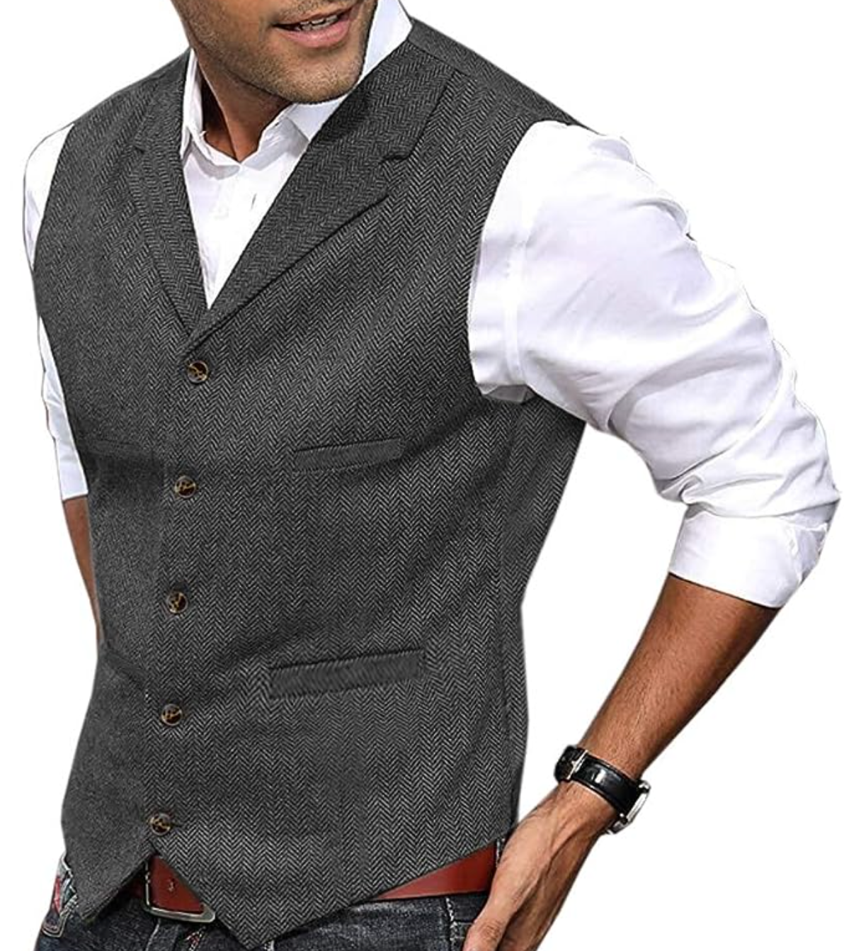 Jake | Men's Casual  Waistcoat | Buttoned