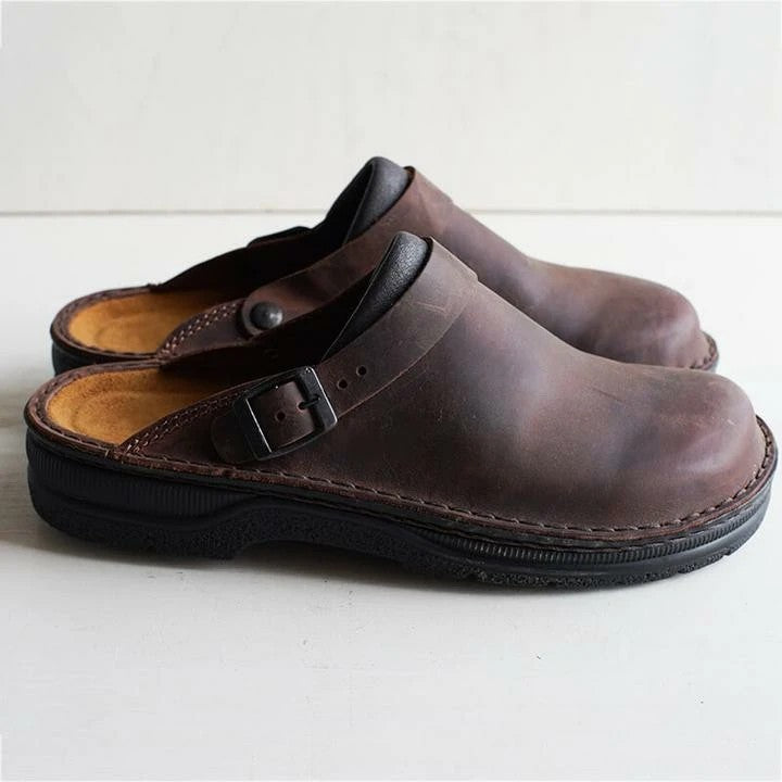 Alex | Comfortable Leather Clogs