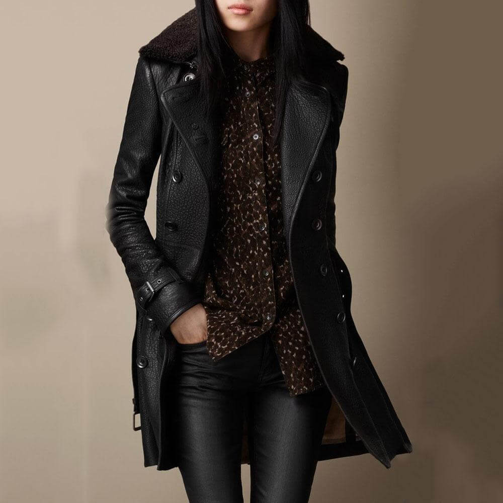 Ashtia | Leather Coat