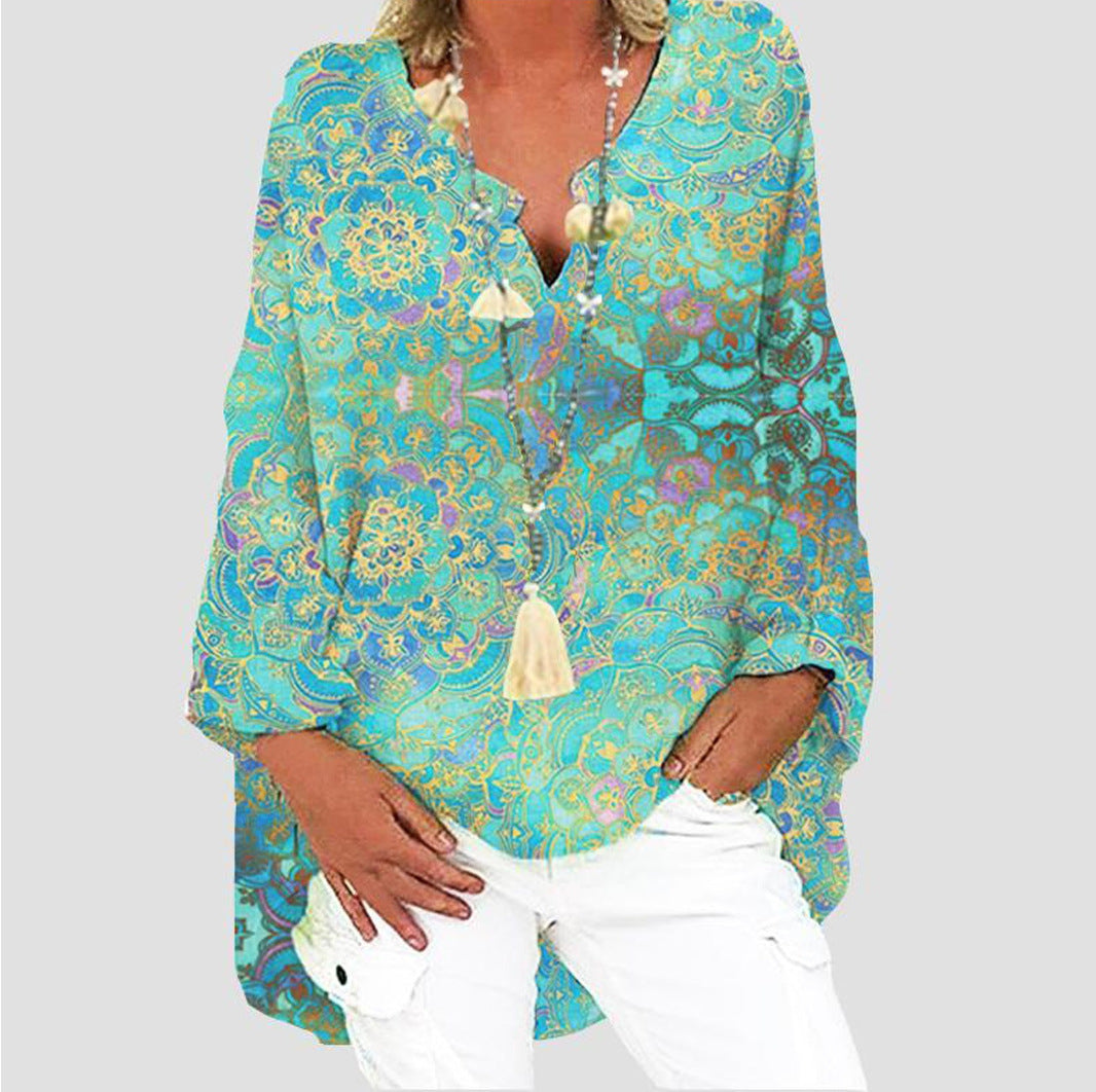 Stacey | Women's Long Sleeve Blouse | V-Neck