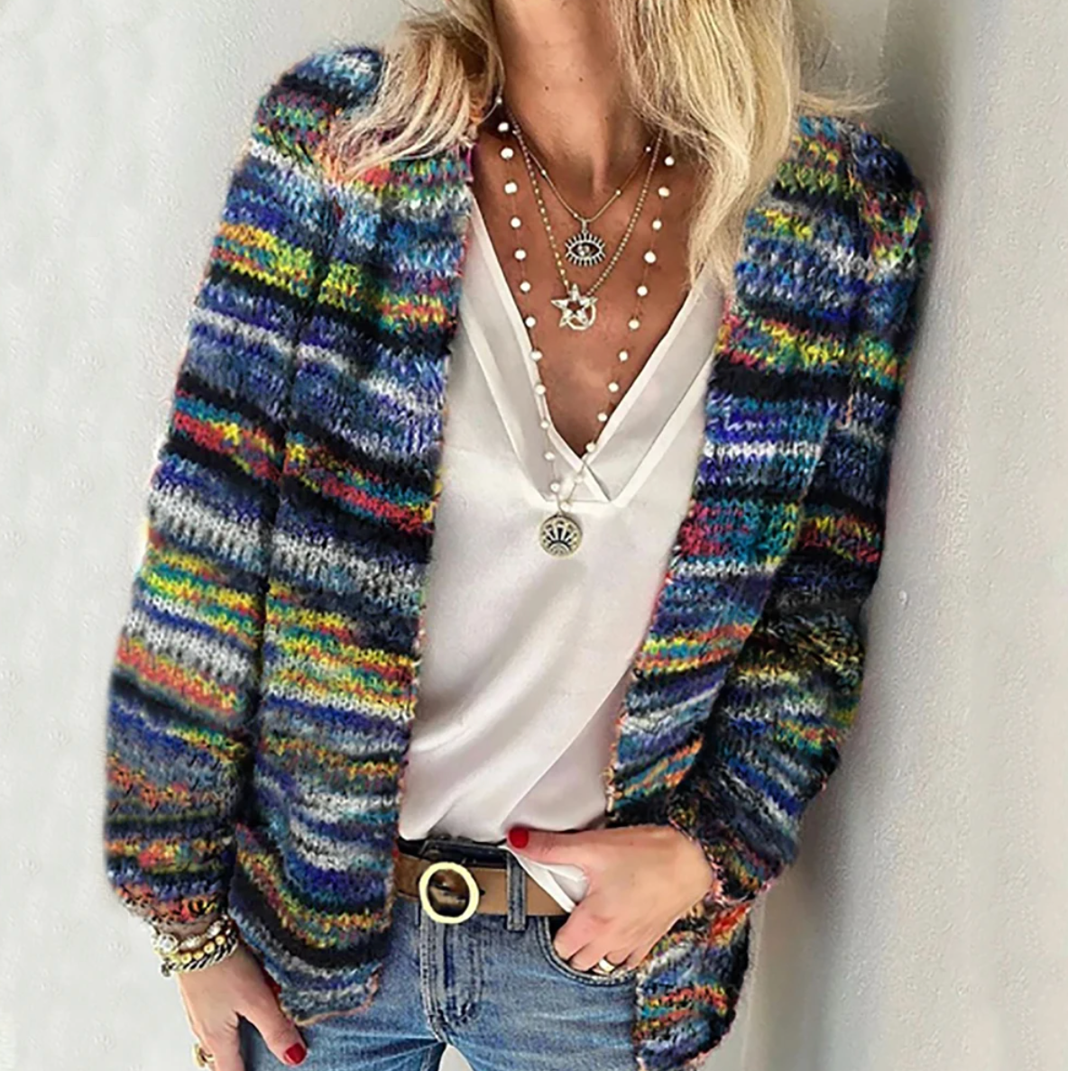 Jane | Colourplay Striped Cardigan