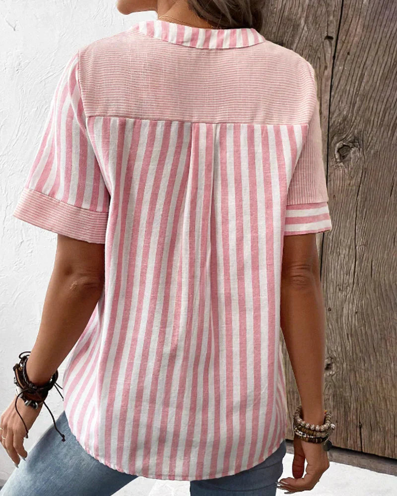 Ginger | Elegant Striped Blouse