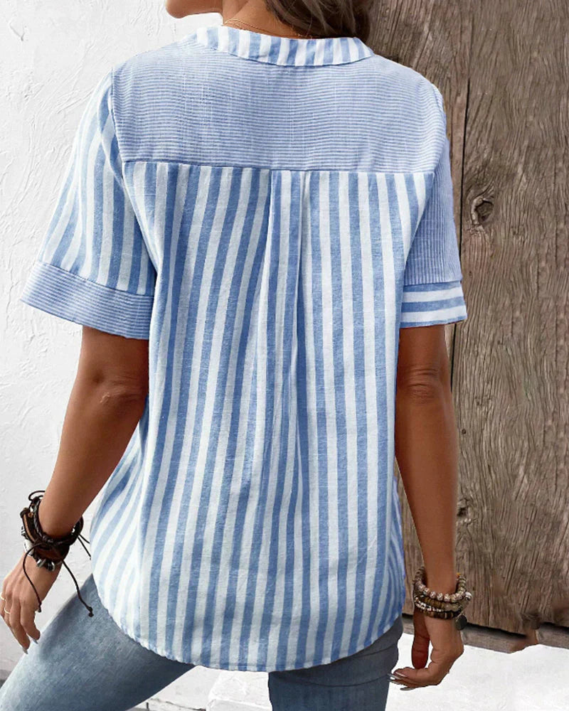 Ginger | Elegant Striped Blouse